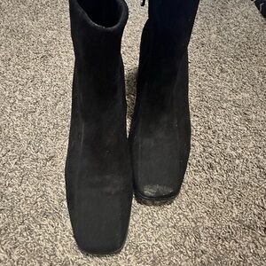 used black ankle booties
